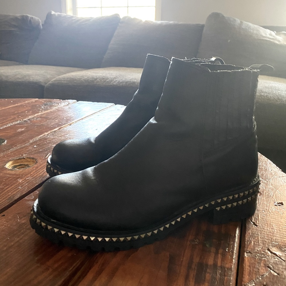 Steve Madden Leather Studded Booties